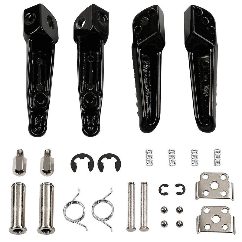 TCMI أوتاد قدم مسند القدمين الأمامي والخلفي للدراجة النارية TCMI مناسبة لـ Kawasaki ZX6R 2003-2011 Kawasaki Z750 Z1000 2007-2012، ZX14 2006-2013، ZZR1200 2000-2006، ZX-10R 2004-2012، ZX-9R 1998-2003 (أسود) - Image 2